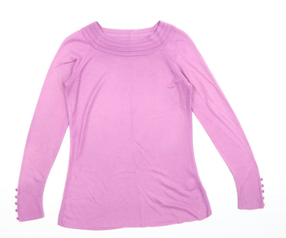 Womens UK Size 10 Marks and Spencer Purple Pullover Jumper