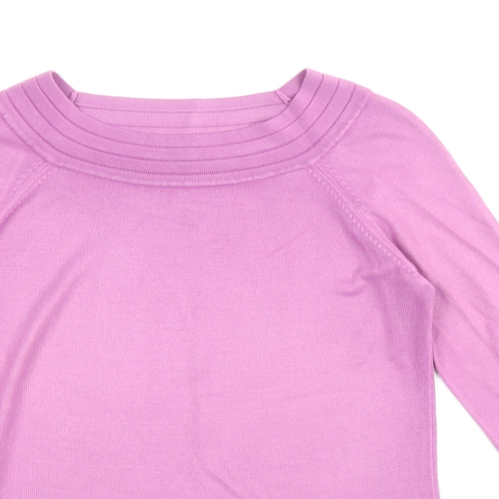 Womens UK Size 10 Marks and Spencer Purple Pullover Jumper