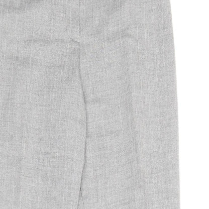 Marks and Spencer Womens Grey Polyester Trousers Size 14 Regular Zip