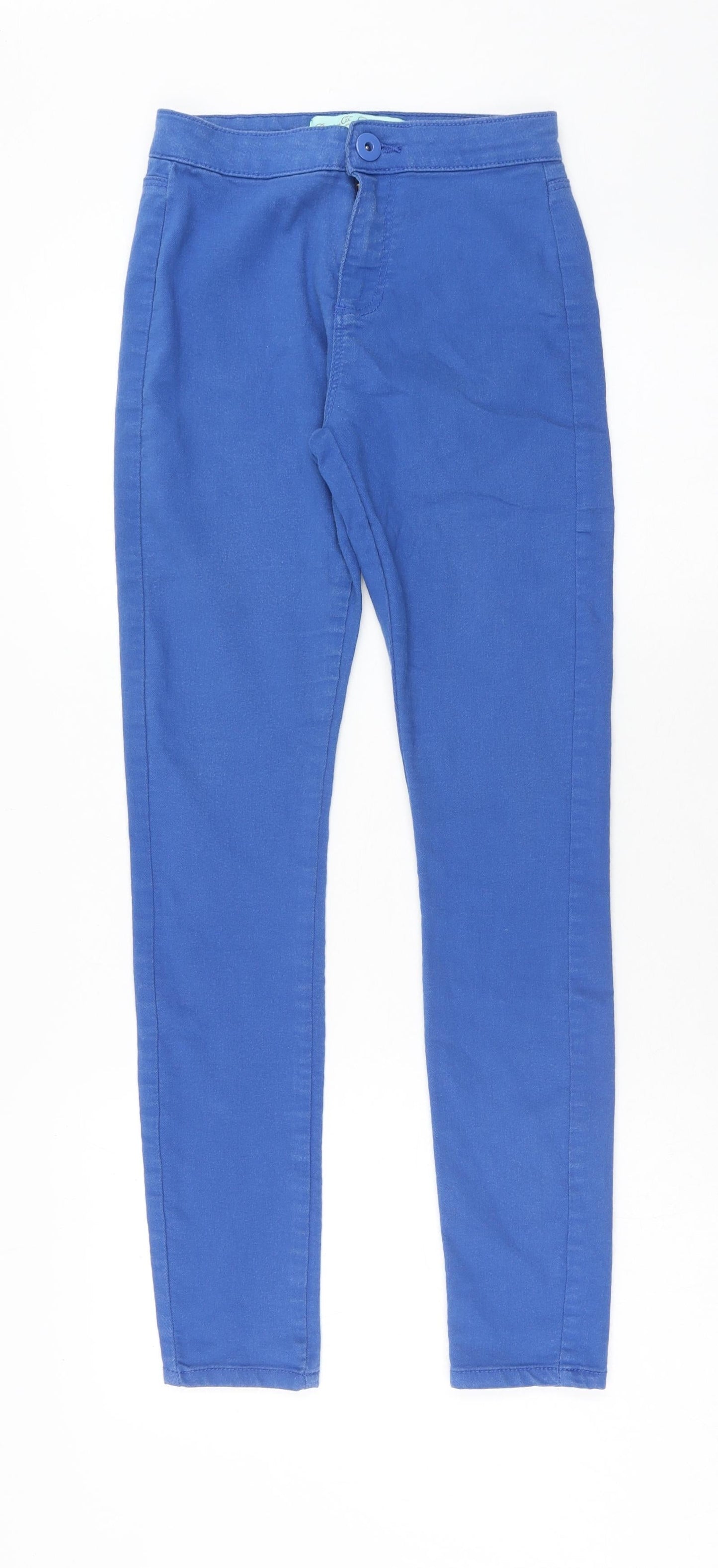 Denim & Co. Womens Blue Cotton Skinny Jeans Size 6 Regular Zip