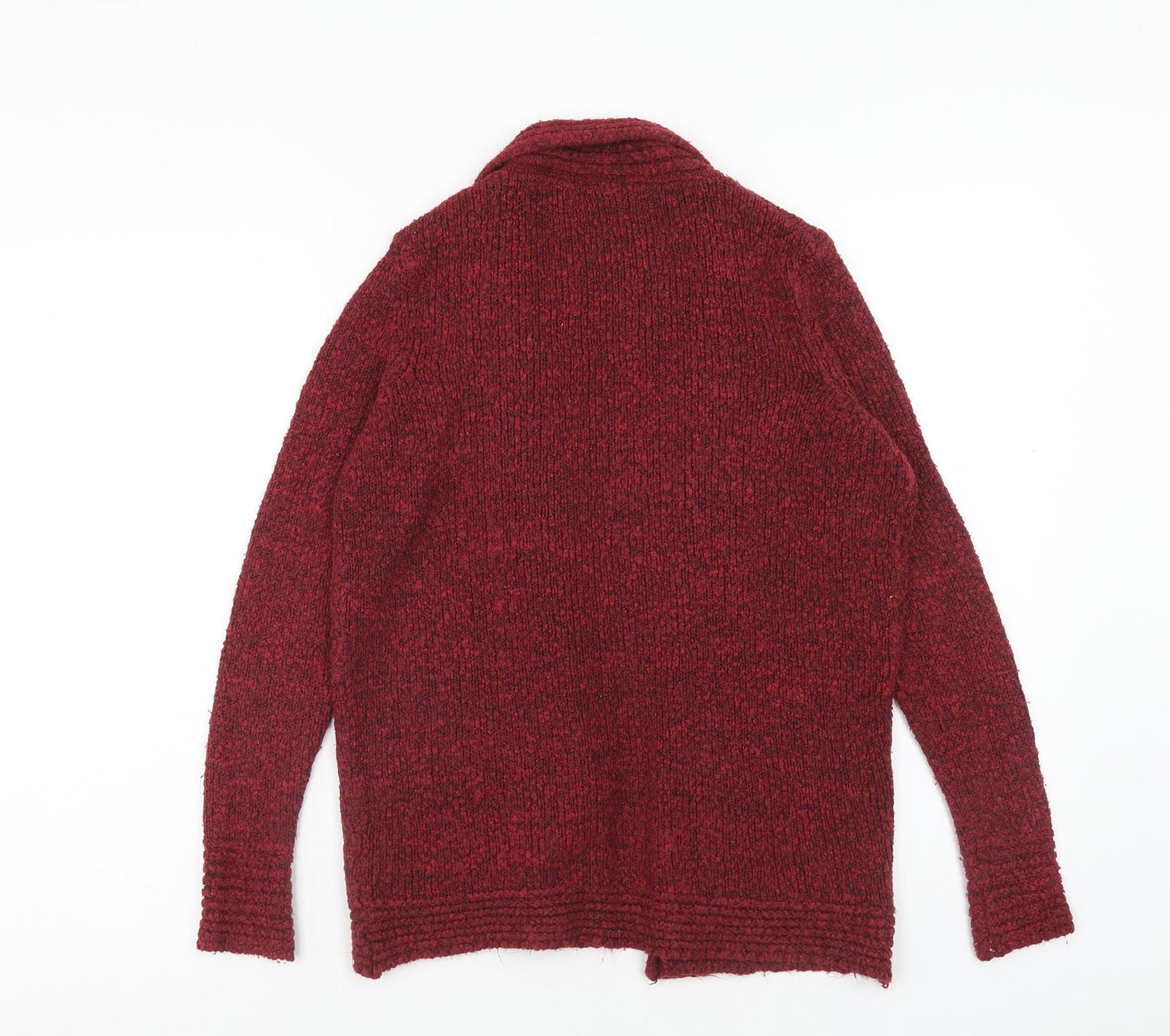 Womens UK Size 10 M&Co Red Cardigan Jumper