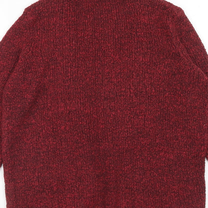Womens UK Size 10 M&Co Red Cardigan Jumper