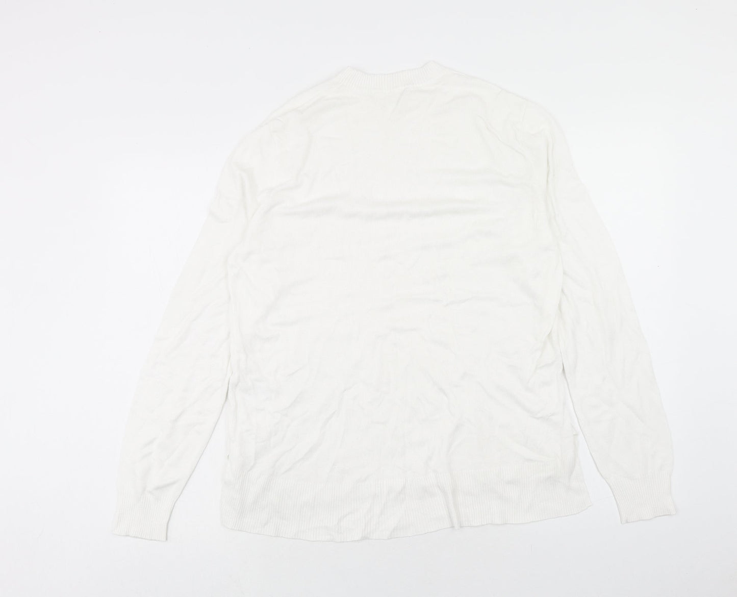 Womens UK Size S H&M White Pullover Jumper
