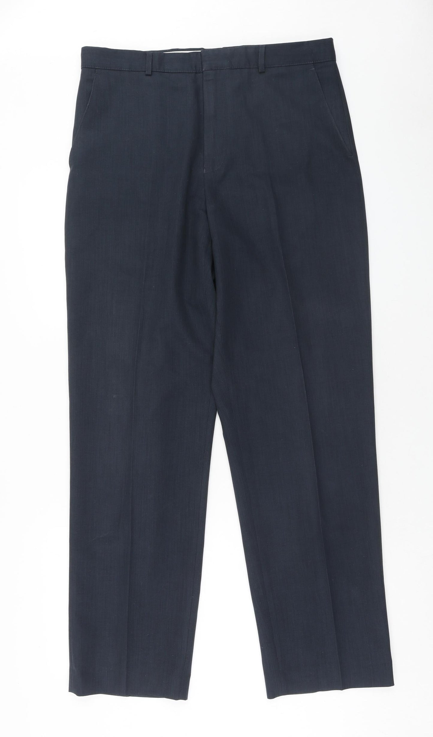 Mens UK Size 34 in BHS Regular Fit Dress Pants Blue Trousers