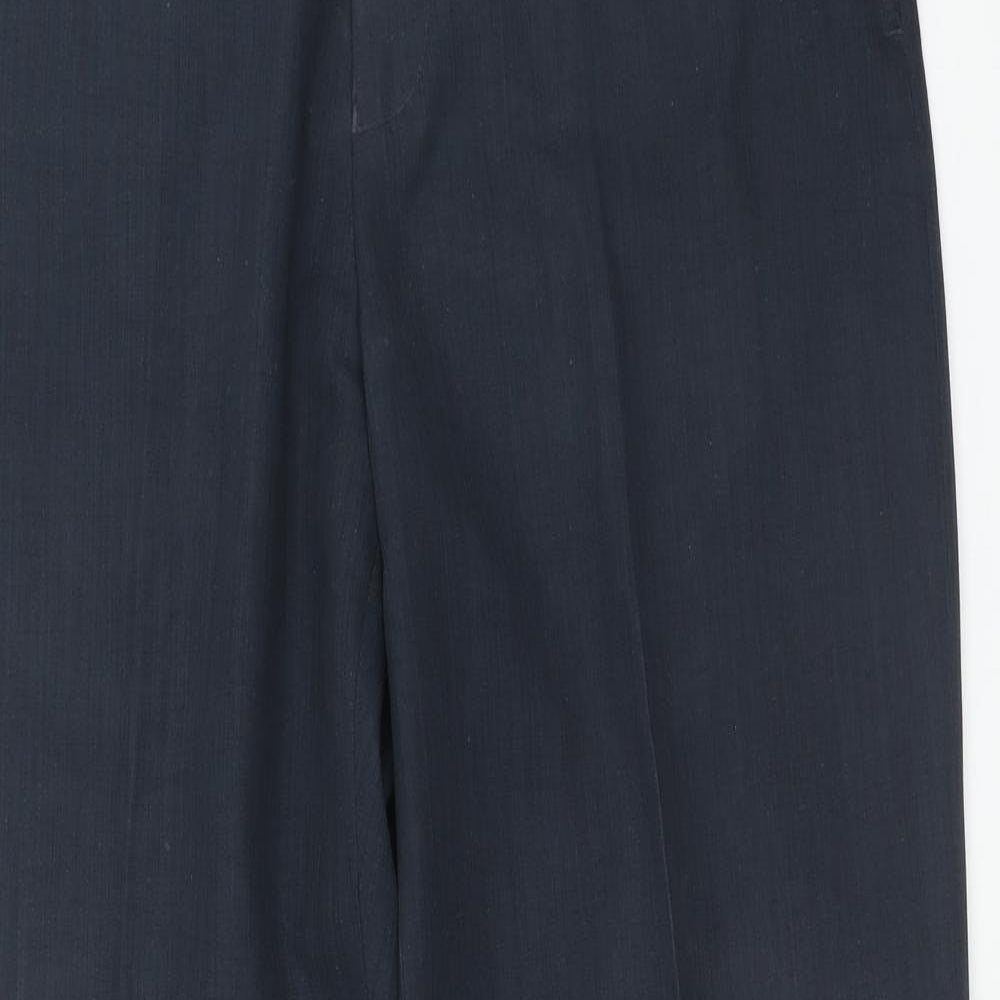 Mens UK Size 34 in BHS Regular Fit Dress Pants Blue Trousers