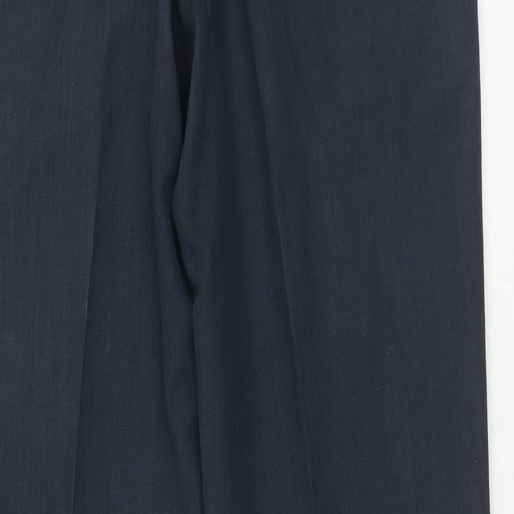 Mens UK Size 34 in BHS Regular Fit Dress Pants Blue Trousers
