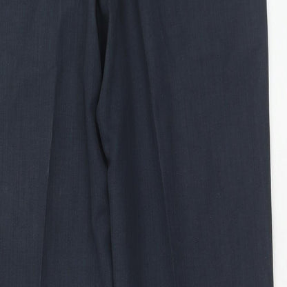 Mens UK Size 34 in BHS Regular Fit Dress Pants Blue Trousers