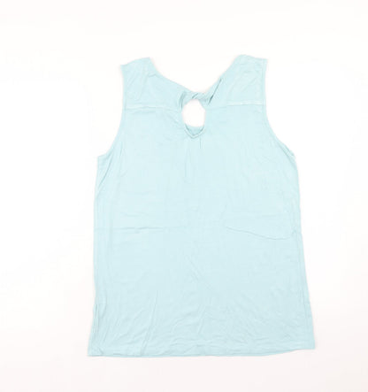 Womens UK Size 14 Peacocks Blue Basic Tank