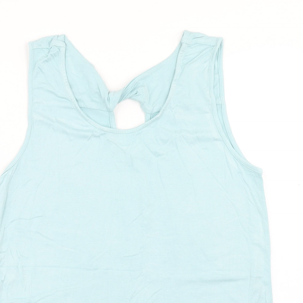 Womens UK Size 14 Peacocks Blue Basic Tank