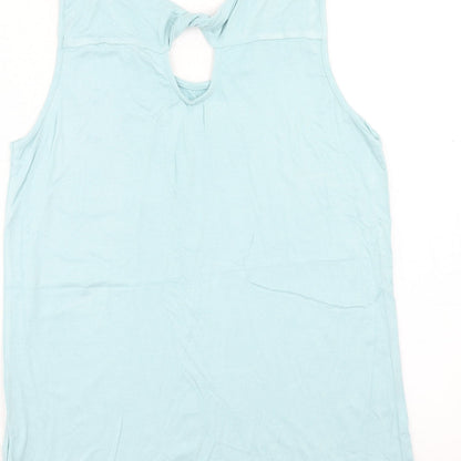 Womens UK Size 14 Peacocks Blue Basic Tank