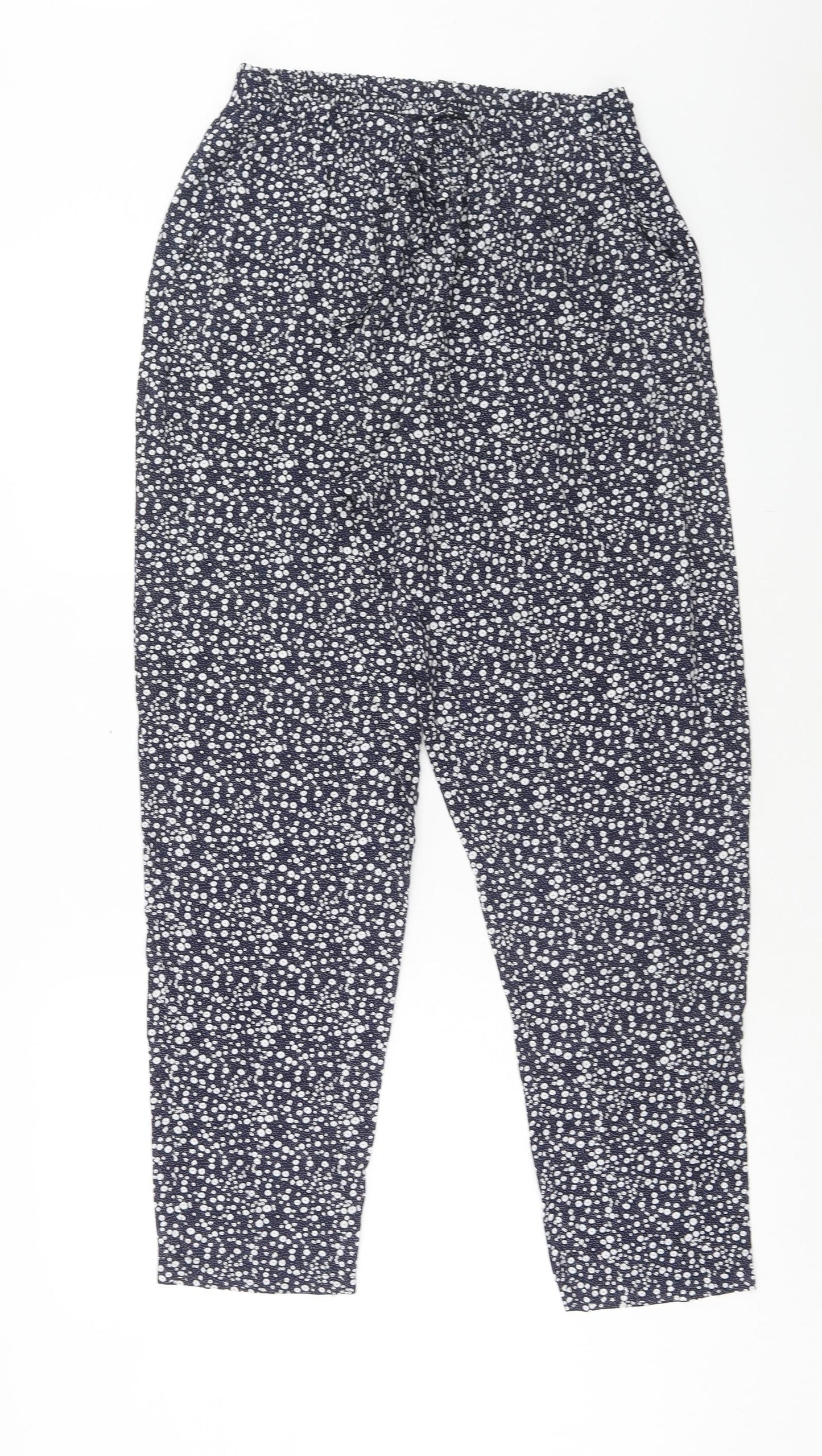 Womens UK Size S Preworn Regular Fit Bloomer Blue Trousers