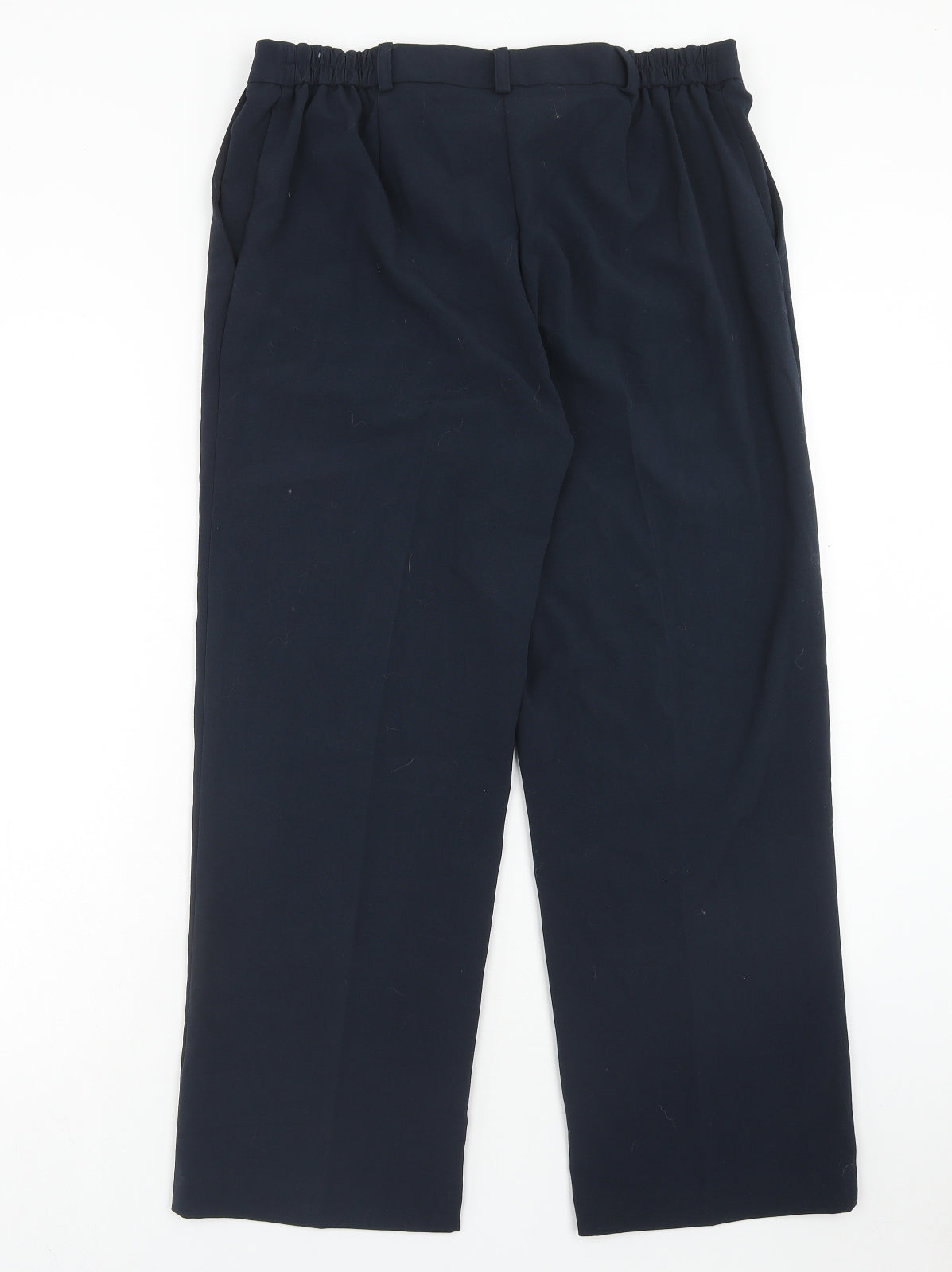 Womens UK Size 14 Special Collection Regular Fit Dress Pants Blue Trousers