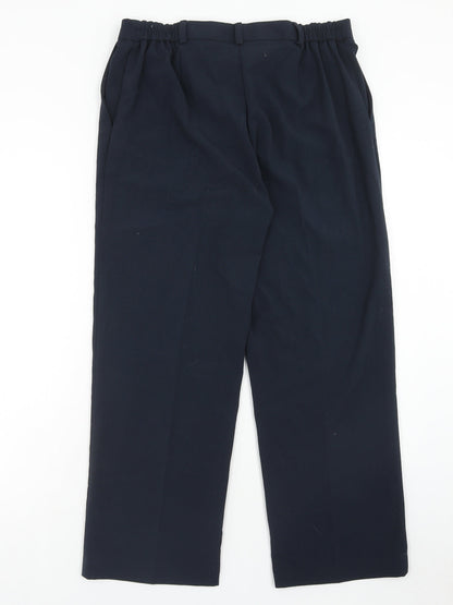Womens UK Size 14 Special Collection Regular Fit Dress Pants Blue Trousers
