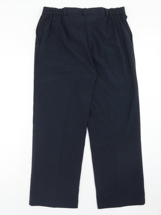 Womens UK Size 14 Special Collection Regular Fit Dress Pants Blue Trousers