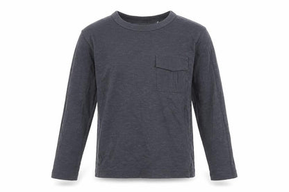 George Boys Grey Cotton Basic T-Shirt Size 2XS Scoop Neck Pullover