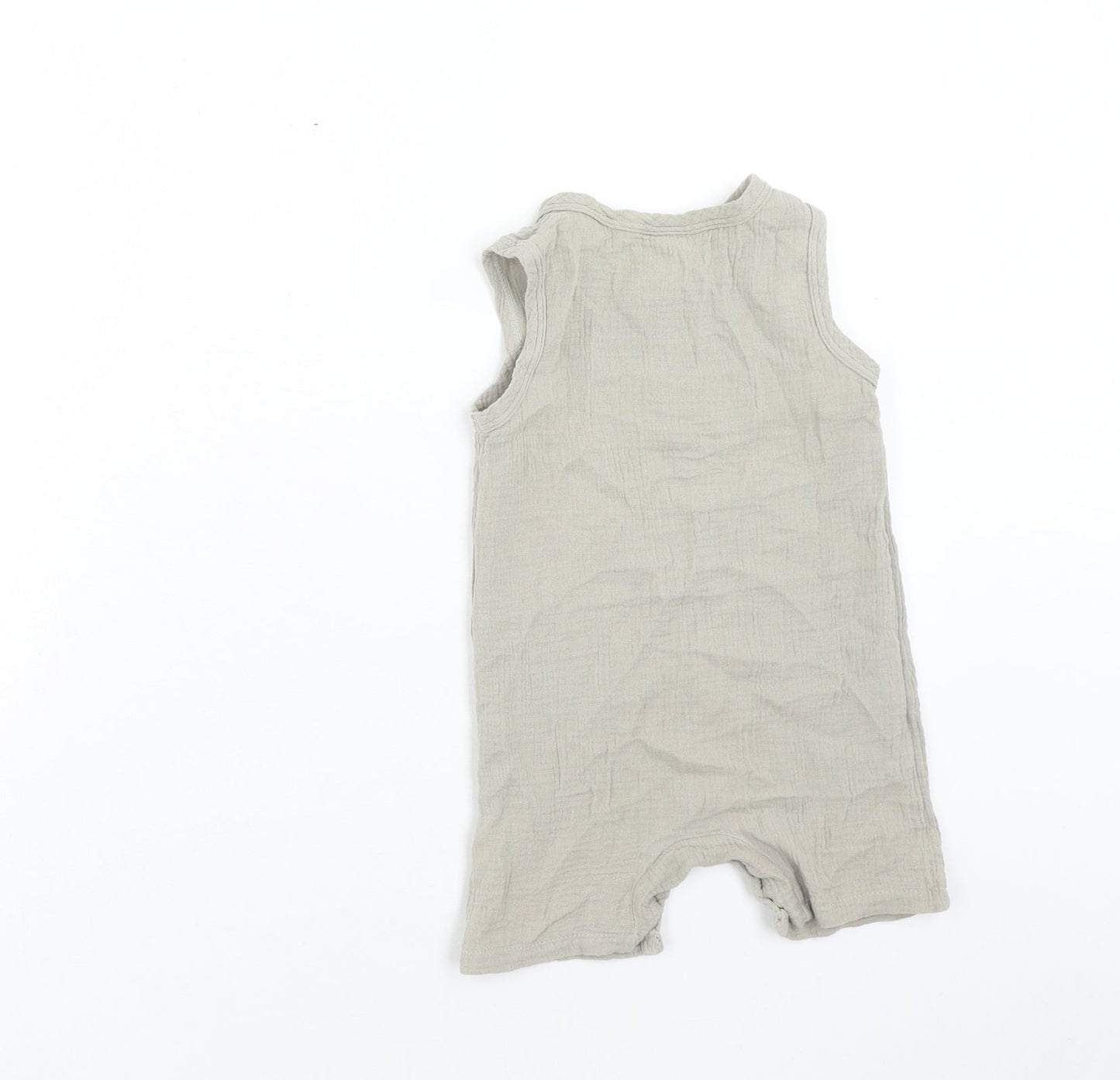 SheIn Girls Green Cotton Romper One-Piece Size 18 Months Button