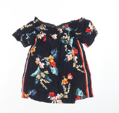 Womens UK Size 8 Dorothy Perkins Blue Basic Blouse