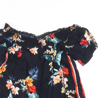 Womens UK Size 8 Dorothy Perkins Blue Basic Blouse