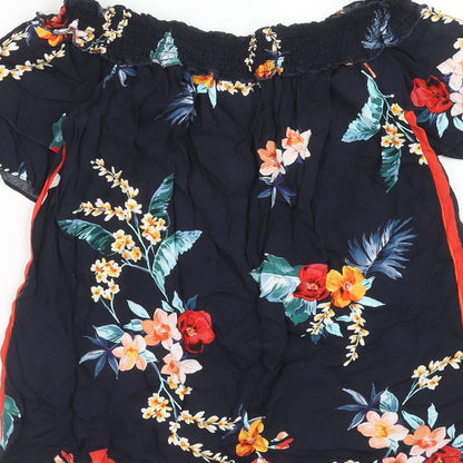 Womens UK Size 8 Dorothy Perkins Blue Basic Blouse