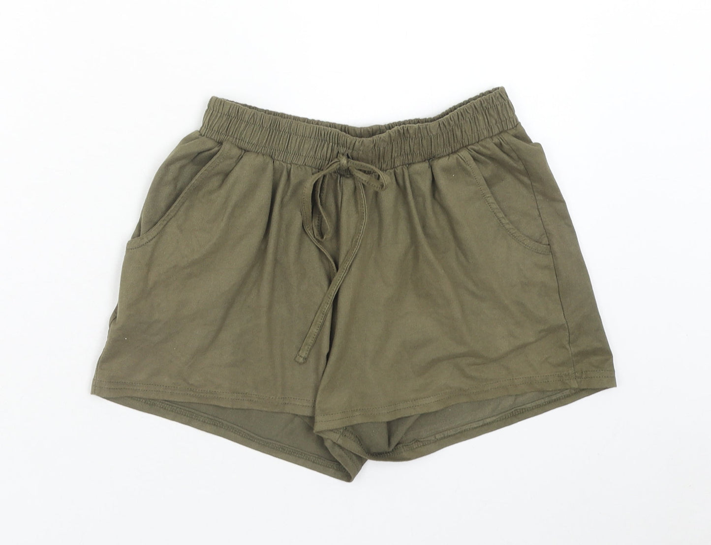 Atmosphere Womens Green Polyester Sweat Shorts Size 6 Regular Drawstring