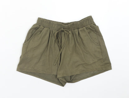 Atmosphere Womens Green Polyester Sweat Shorts Size 6 Regular Drawstring