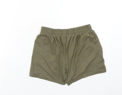 Atmosphere Womens Green Polyester Sweat Shorts Size 6 Regular Drawstring