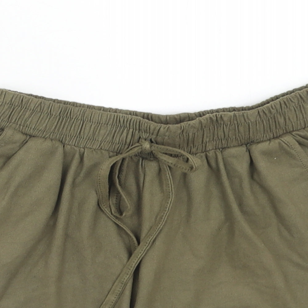 Atmosphere Womens Green Polyester Sweat Shorts Size 6 Regular Drawstring