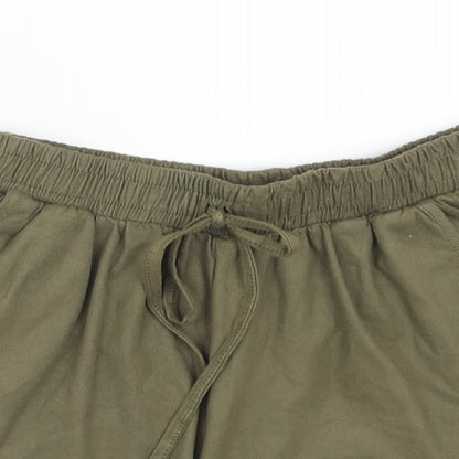 Atmosphere Womens Green Polyester Sweat Shorts Size 6 Regular Drawstring