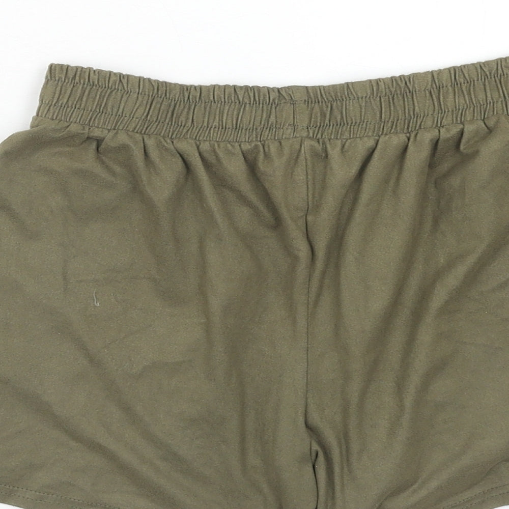 Atmosphere Womens Green Polyester Sweat Shorts Size 6 Regular Drawstring