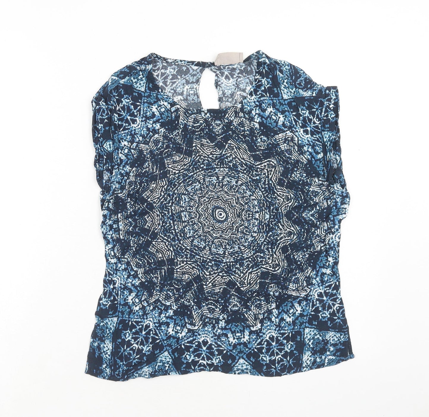 Womens UK Size S Label Lab Blue Basic Blouse