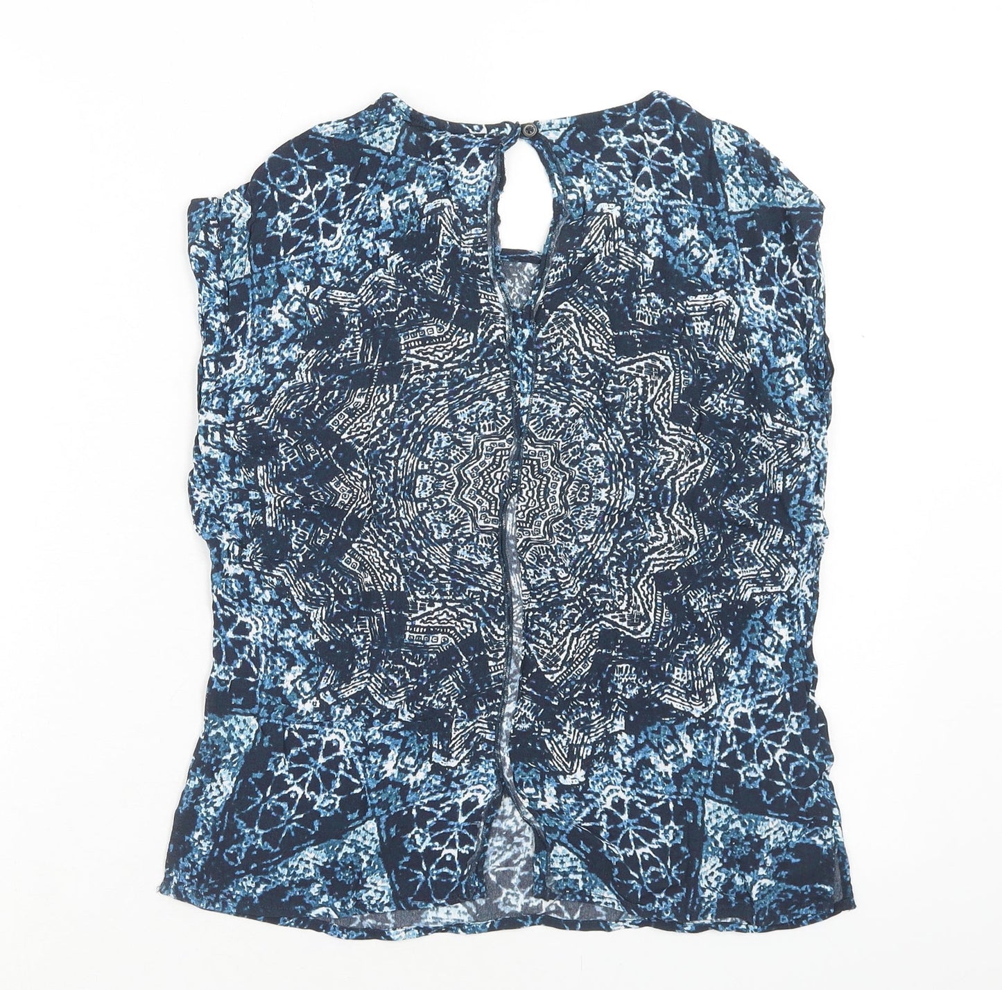 Womens UK Size S Label Lab Blue Basic Blouse