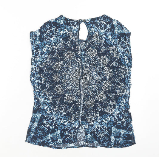 Womens UK Size S Label Lab Blue Basic Blouse