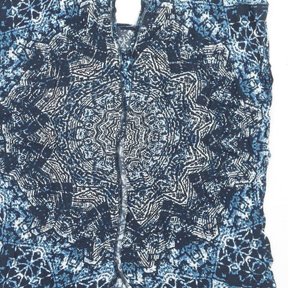 Womens UK Size S Label Lab Blue Basic Blouse
