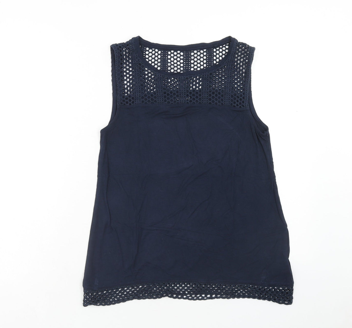 Womens UK Size S ESMARA Blue Basic Tank