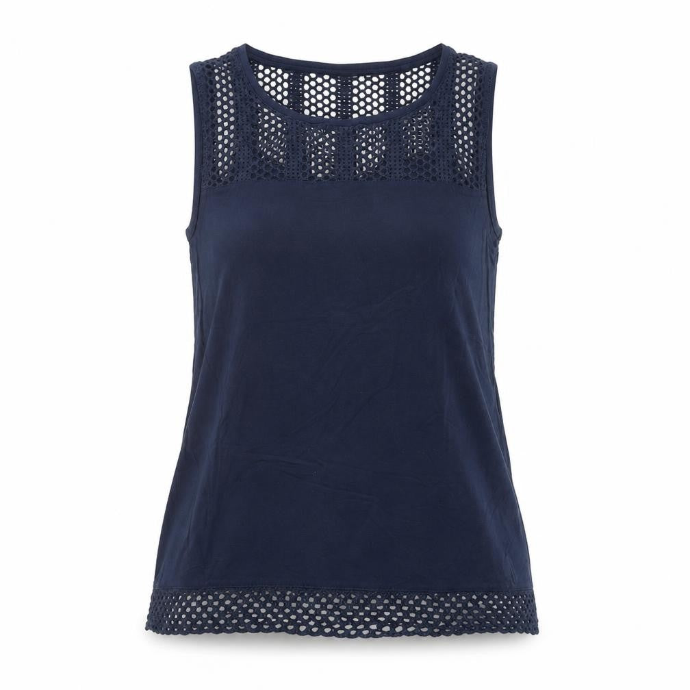 Womens UK Size S ESMARA Blue Basic Tank