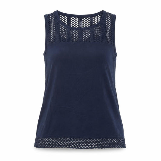 Womens UK Size S ESMARA Blue Basic Tank