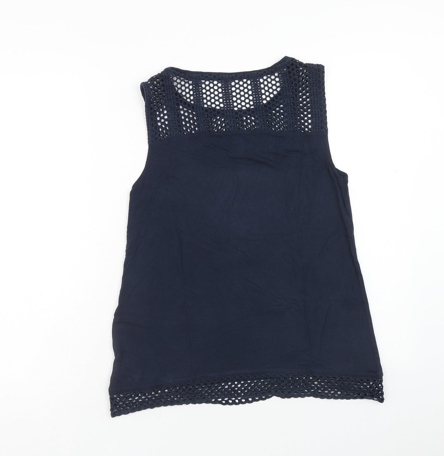 Womens UK Size S ESMARA Blue Basic Tank