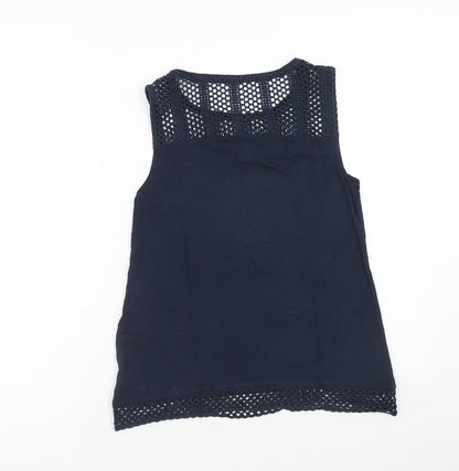 Womens UK Size S ESMARA Blue Basic Tank