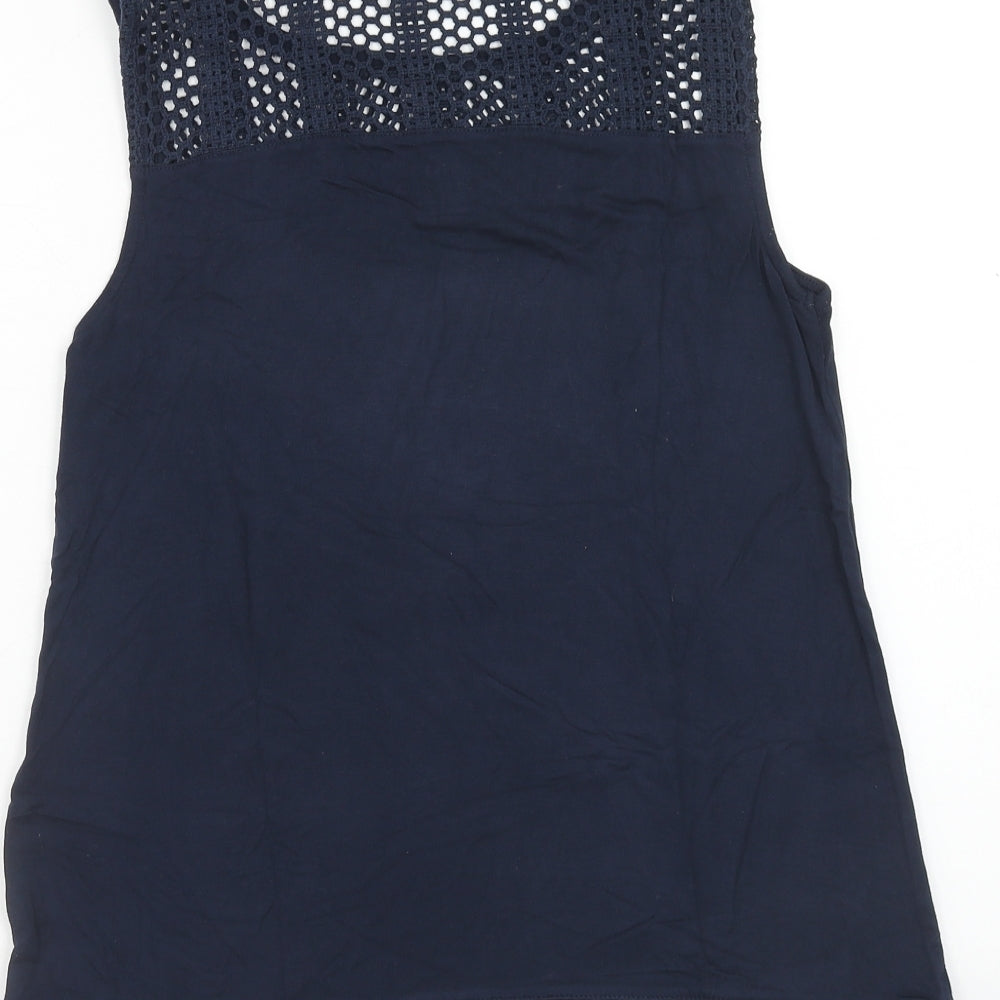 Womens UK Size S ESMARA Blue Basic Tank