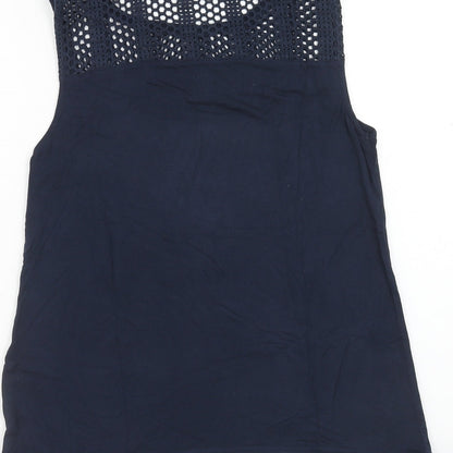 Womens UK Size S ESMARA Blue Basic Tank
