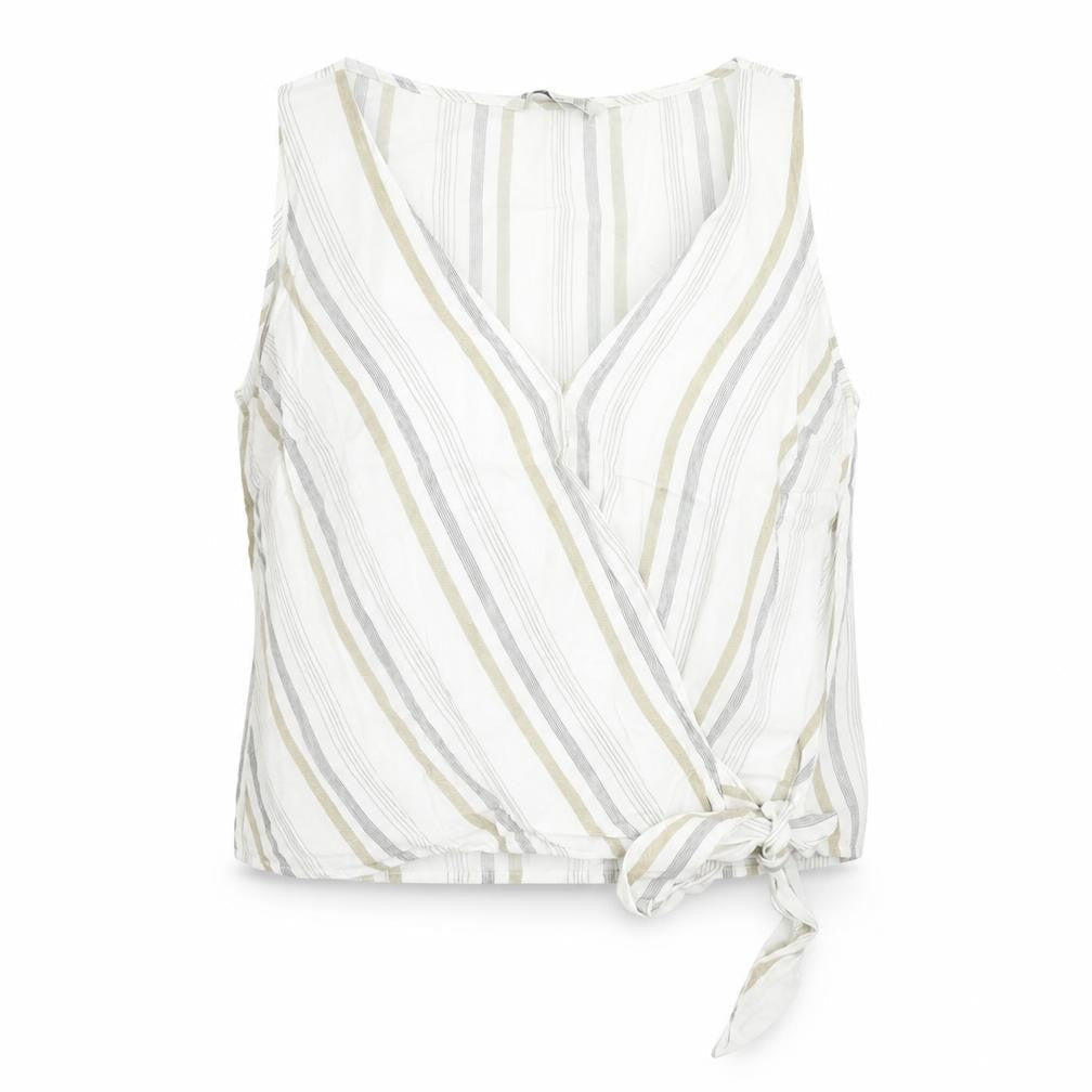 Womens UK Size M Stradivarius White Cropped Tank