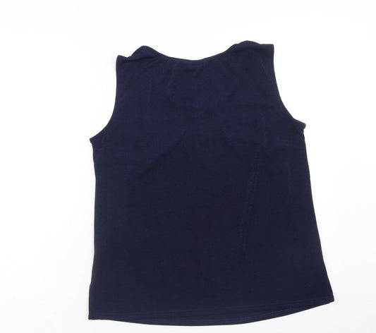 Collection Womens Blue Polyester Basic Tank Size 20 Round Neck