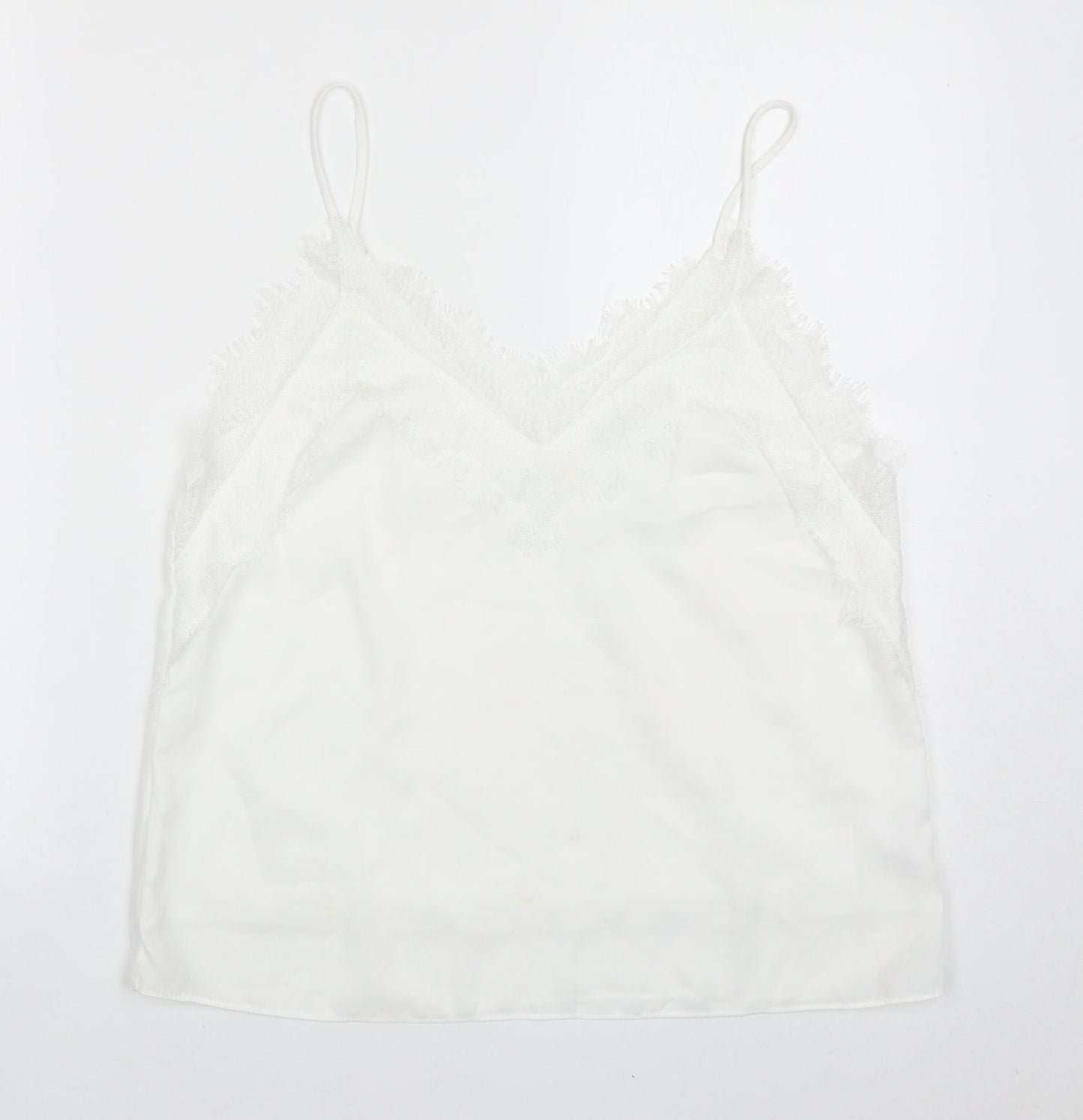 Womens UK Size L Vera & Lucy White Basic Tank