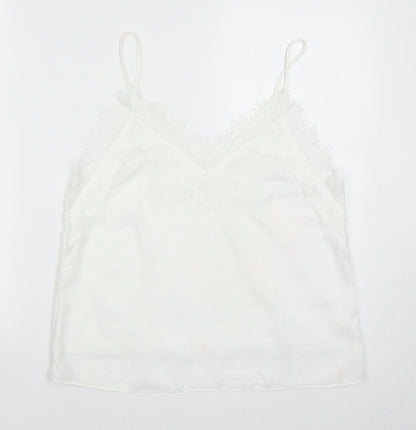 Womens UK Size L Vera & Lucy White Basic Tank