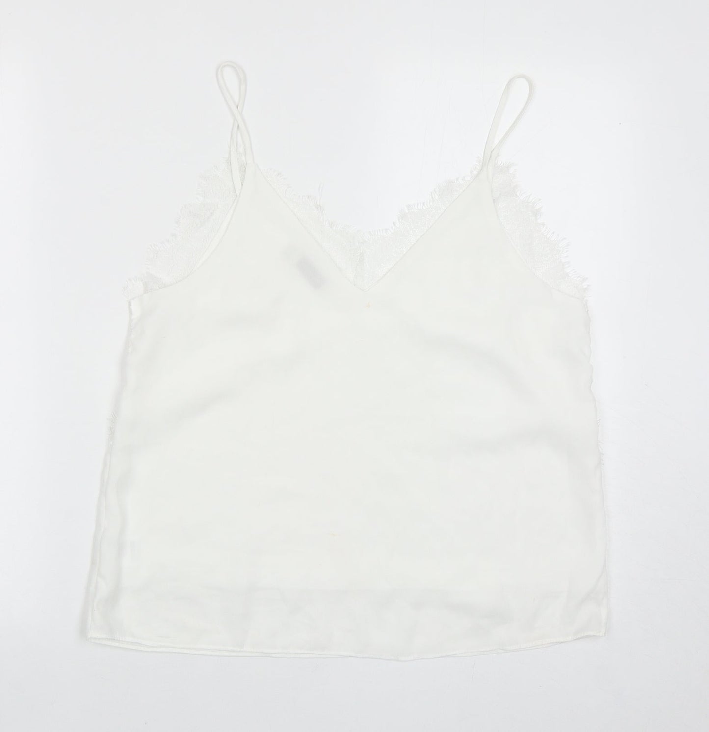 Womens UK Size L Vera & Lucy White Basic Tank