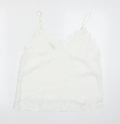 Womens UK Size L Vera & Lucy White Basic Tank