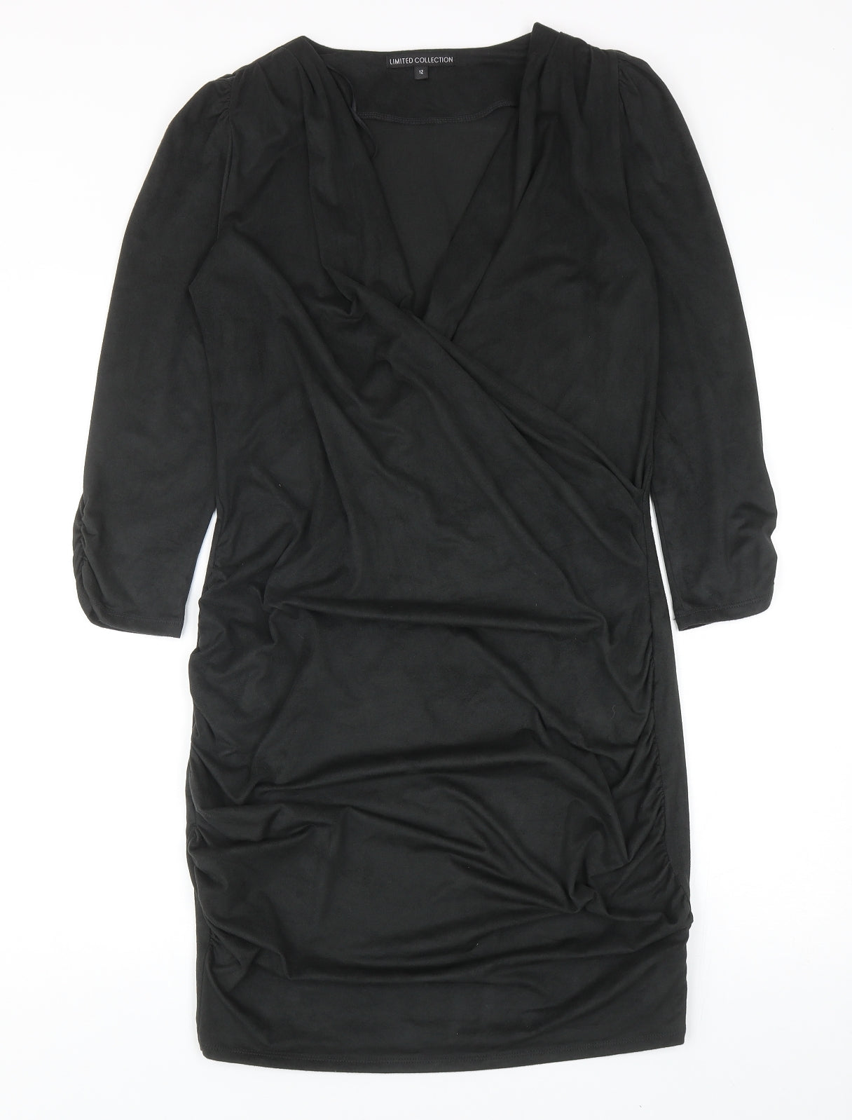 Marks and Spencer Womens Grey Polyester Shift Size 12 V-Neck Pullover