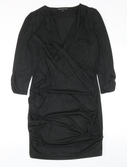 Marks and Spencer Womens Grey Polyester Shift Size 12 V-Neck Pullover