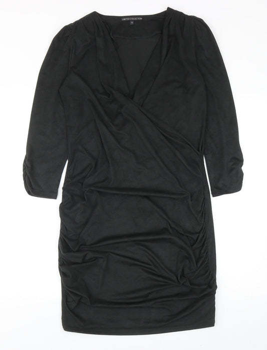 Marks and Spencer Womens Grey Polyester Shift Size 12 V-Neck Pullover