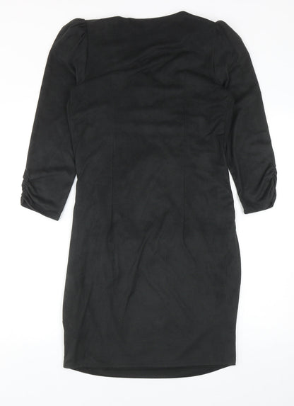 Marks and Spencer Womens Grey Polyester Shift Size 12 V-Neck Pullover
